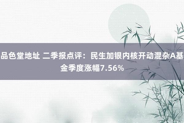 品色堂地址 二季报点评：民生加银内核开动混杂A基金季度涨幅7.56%