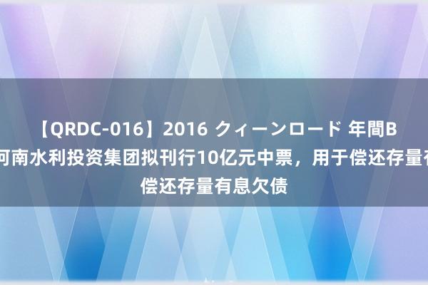 【QRDC-016】2016 クィーンロード 年間BEST10 河南水利投资集团拟刊行10亿元中票，用于偿还存量有息欠债