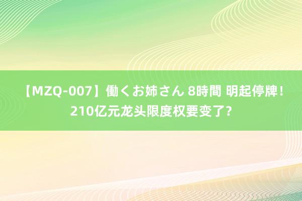 【MZQ-007】働くお姉さん 8時間 明起停牌！210亿元龙头限度权要变了？