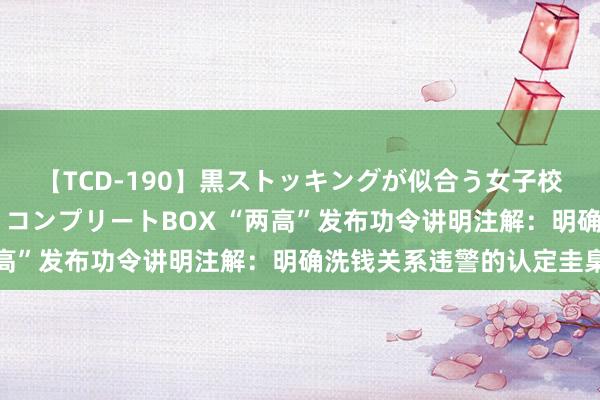 【TCD-190】黒ストッキングが似合う女子校生は美脚ニューハーフ コンプリートBOX “两高”发布功令讲明注解：明确洗钱关系违警的认定圭臬