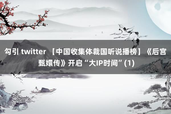 勾引 twitter 【中国收集体裁国听说播榜】《后宫 甄嬛传》开启“大IP时间”(1)