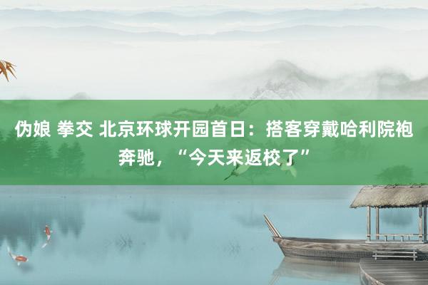 伪娘 拳交 北京环球开园首日：搭客穿戴哈利院袍奔驰，“今天来返校了”