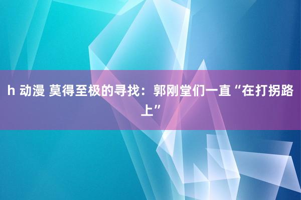 h 动漫 莫得至极的寻找：郭刚堂们一直“在打拐路上”