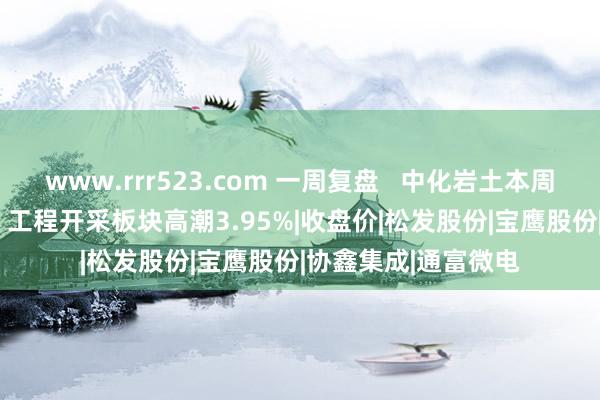 www.rrr523.com 一周复盘   中化岩土本周累计高潮61.25%，工程开采板块高潮3.95%|收盘价|松发股份|宝鹰股份|协鑫集成|通富微电