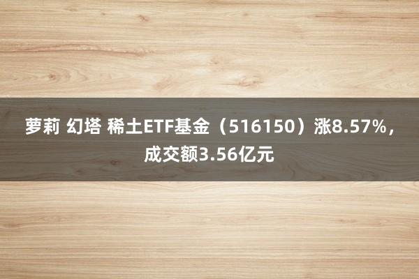 萝莉 幻塔 稀土ETF基金（516150）涨8.57%，成交额3.56亿元