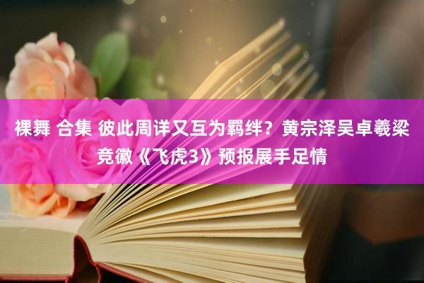 裸舞 合集 彼此周详又互为羁绊？黄宗泽吴卓羲梁竞徽《飞虎3》预报展手足情